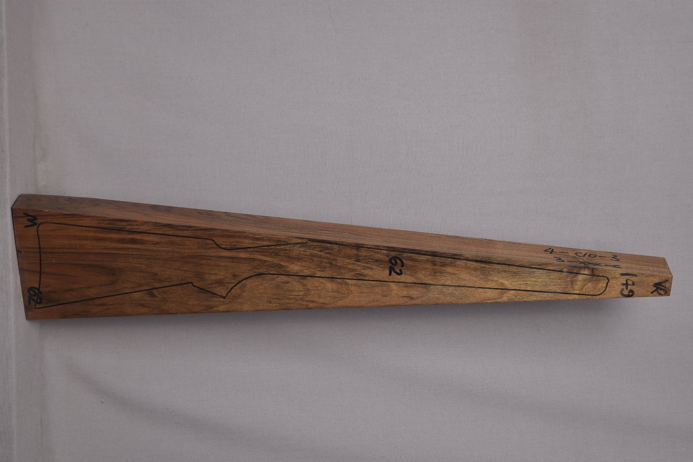 Right side of VR 149 stockwood blank