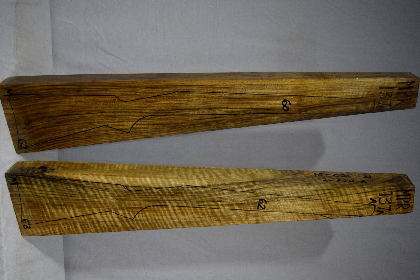 Right side of MPR 137A & 137B stockwood blank