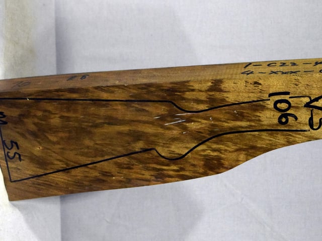 Right side of VS 106 stockwood blank