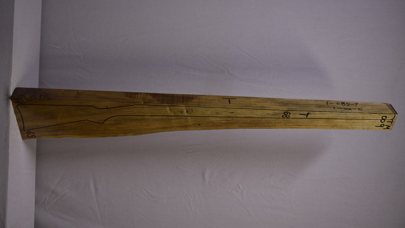 Right side of TM 009 Target stockwood blank