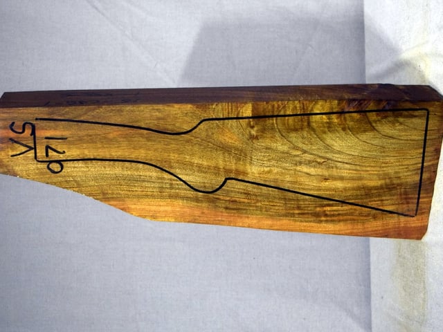 Left side of VS 071 stockwood blank