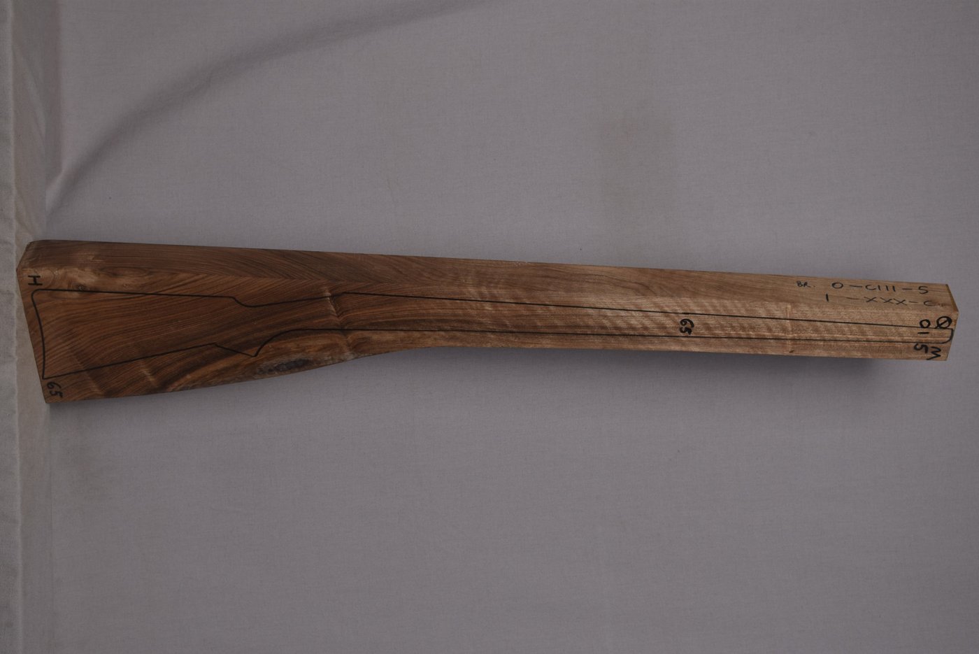 Right side of QM 015 stockwood blank