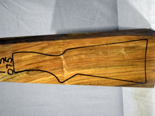 Left side of TS 075 stockwood blank