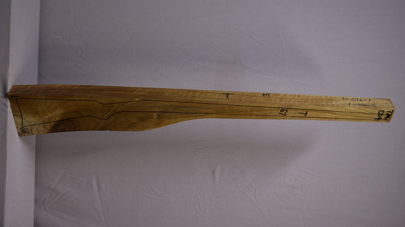 Right side of TM 004 Target stockwood blank