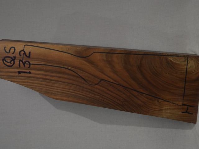 Left side of QS 132 stockwood blank
