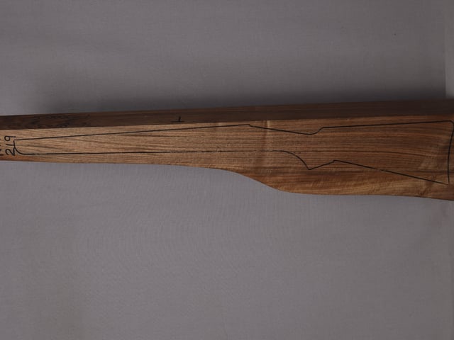 Left side of NR 219 stockwood blank