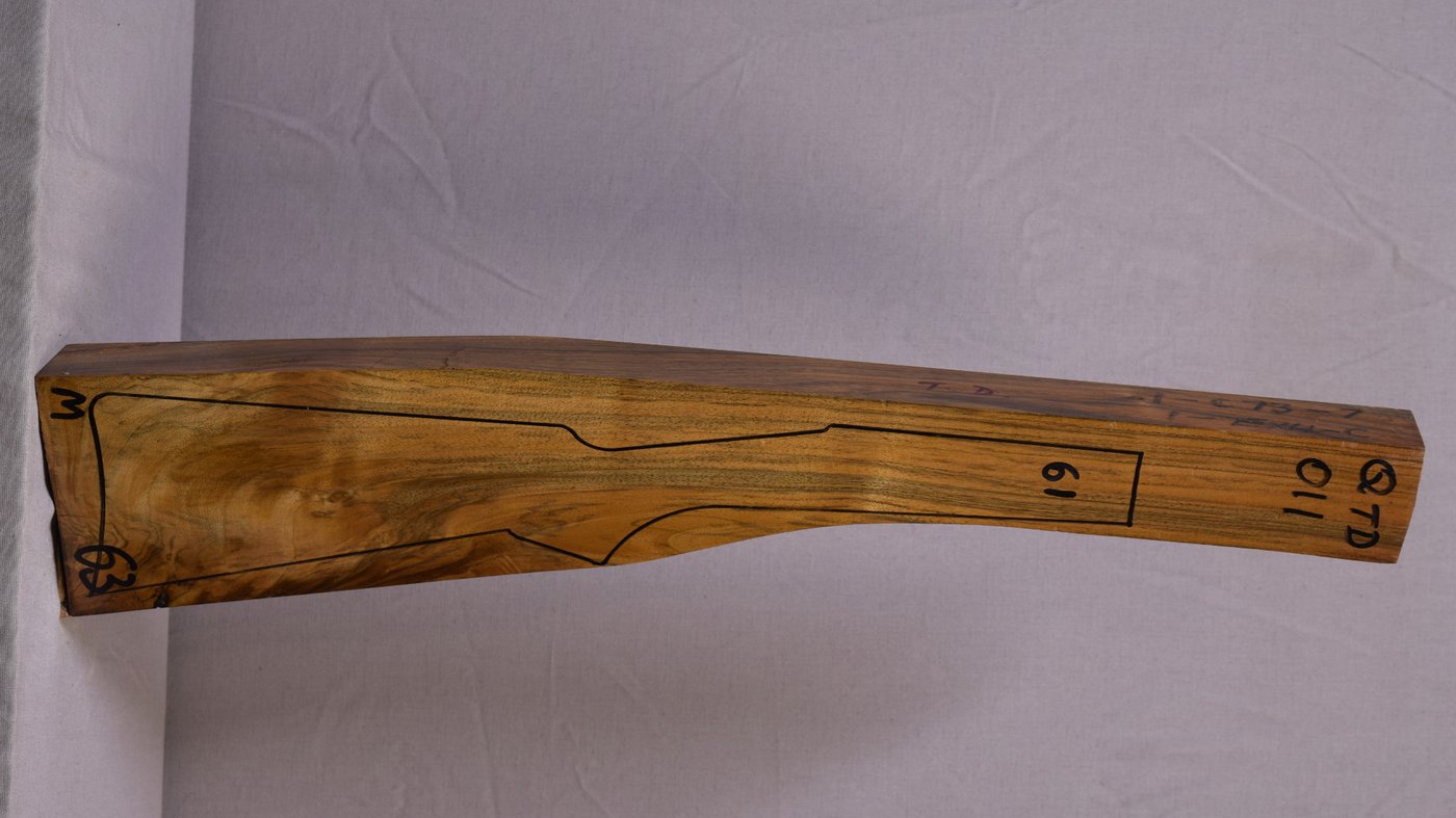 Right side of QTD 011 stockwood blank