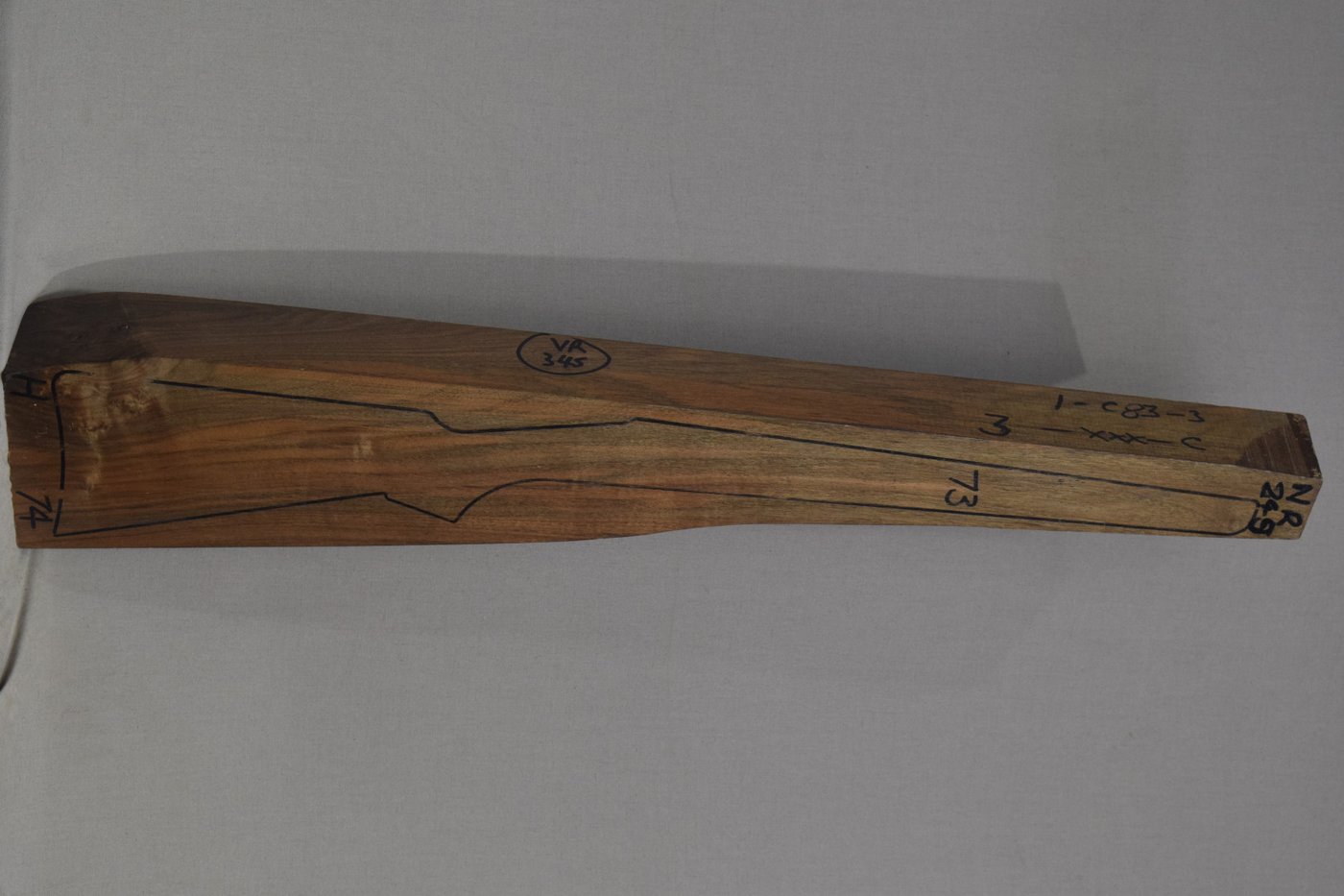 Right side of NR 249 stockwood blank
