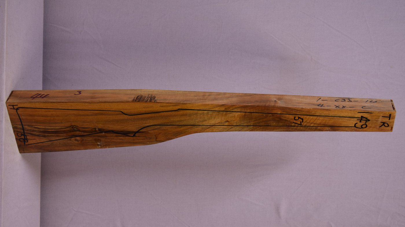 Right side of TR 149 stockwood blank