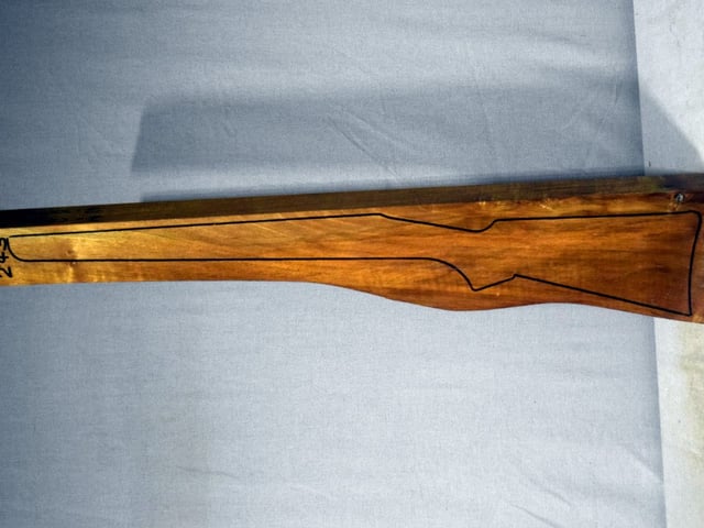 Left side of TR243 stockwood blank