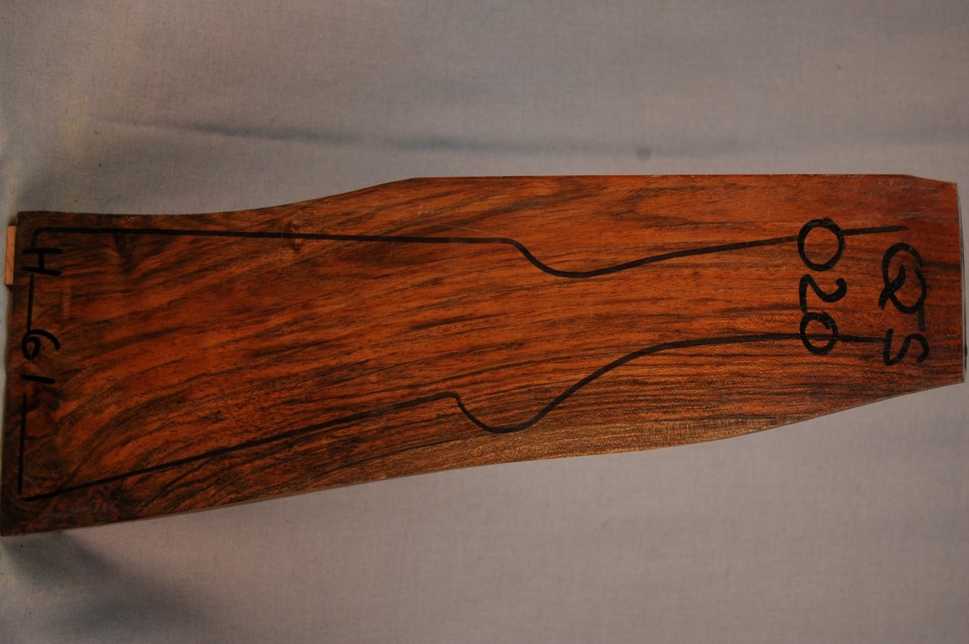Right side of QS 020 stockwood blank