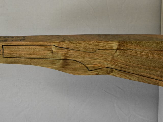 Left side of NTD 016 stockwood blank