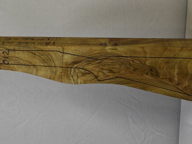 Left side of VTD 012 stockwood blank