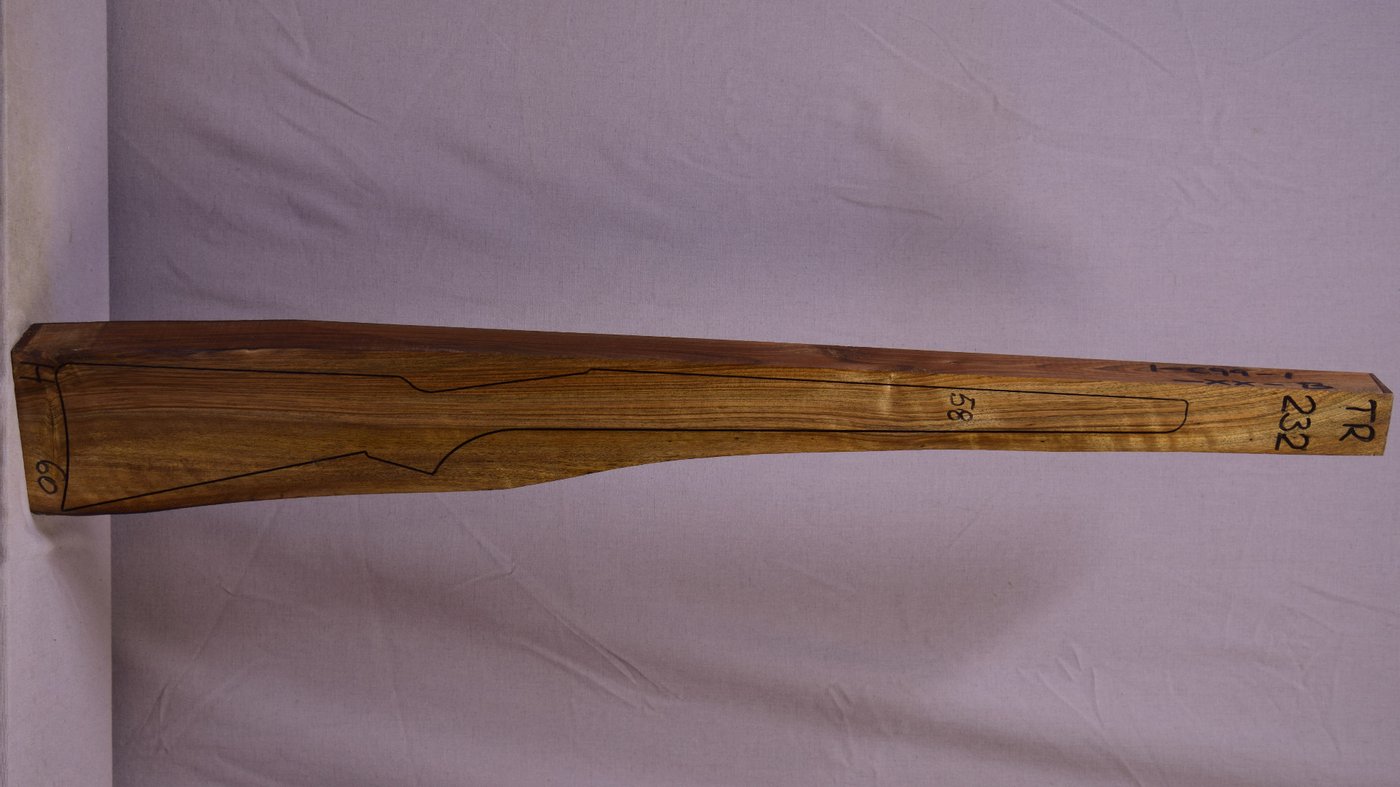 Right side of TR 232 stockwood blank