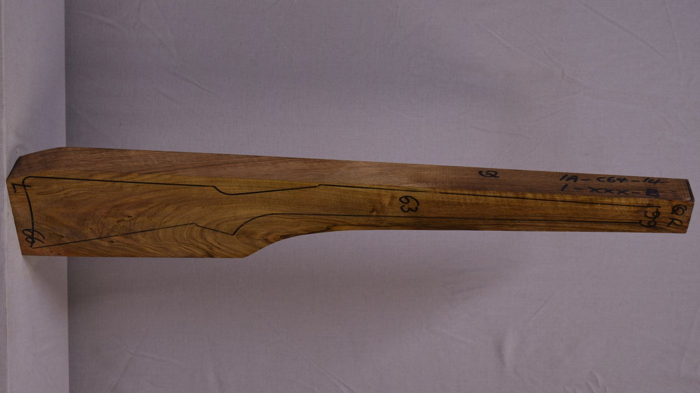 Right side of QR 199 stockwood blank