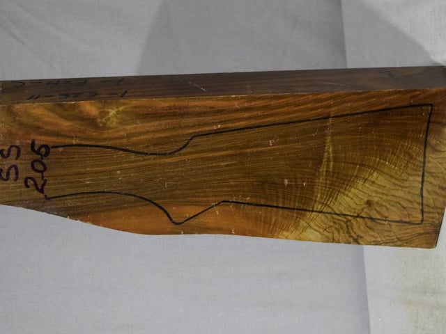 Left side of SS 205 stockwood blank