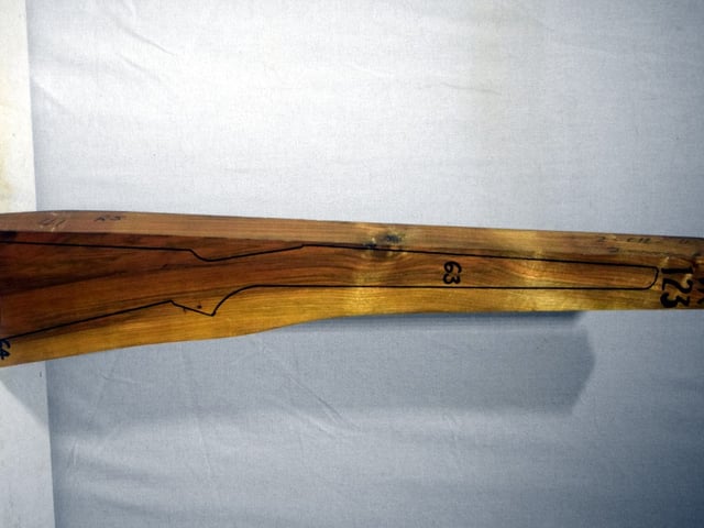 Right side of VR123 stockwood blank