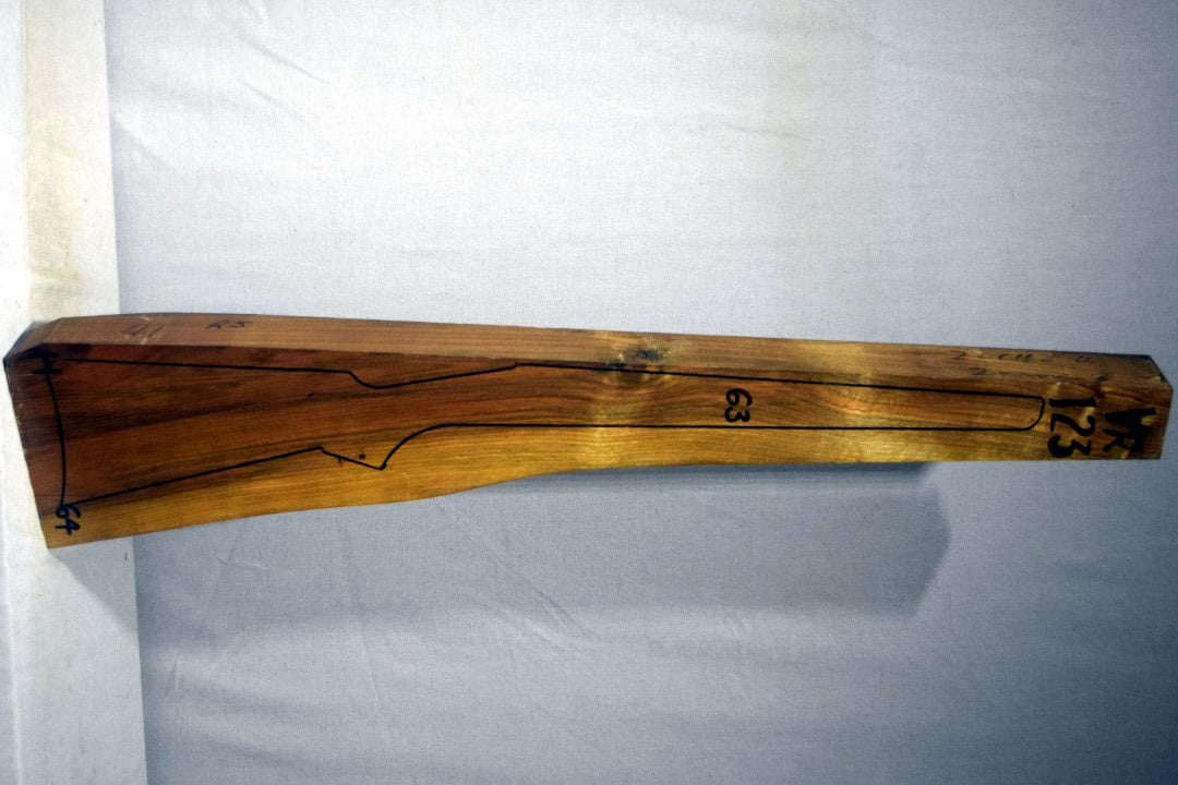 Right side of VR123 stockwood blank