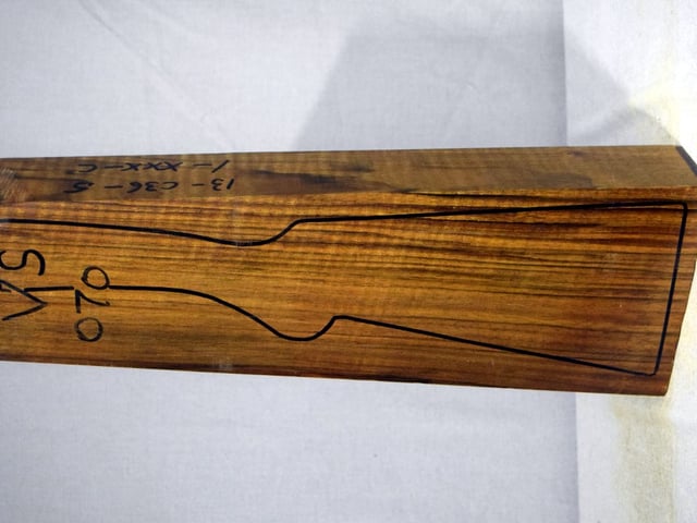 Left side of VS 070 stockwood blank
