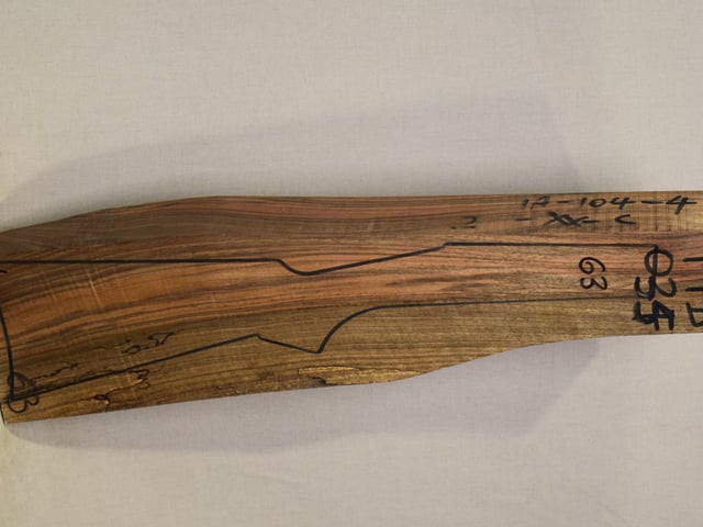 Right side of TTD 035 stockwood blank