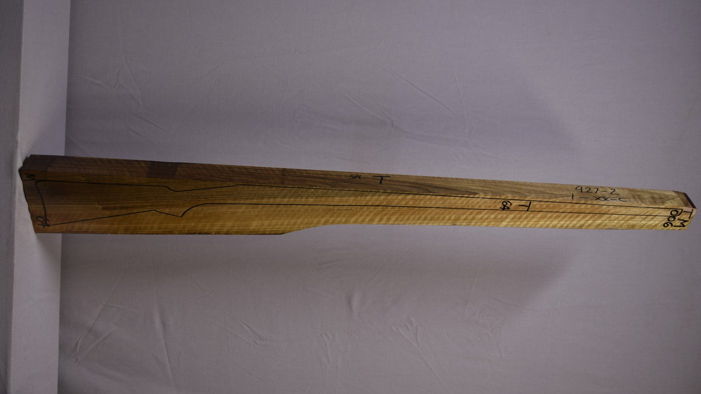 Right side of TM 006 Target stockwood blank