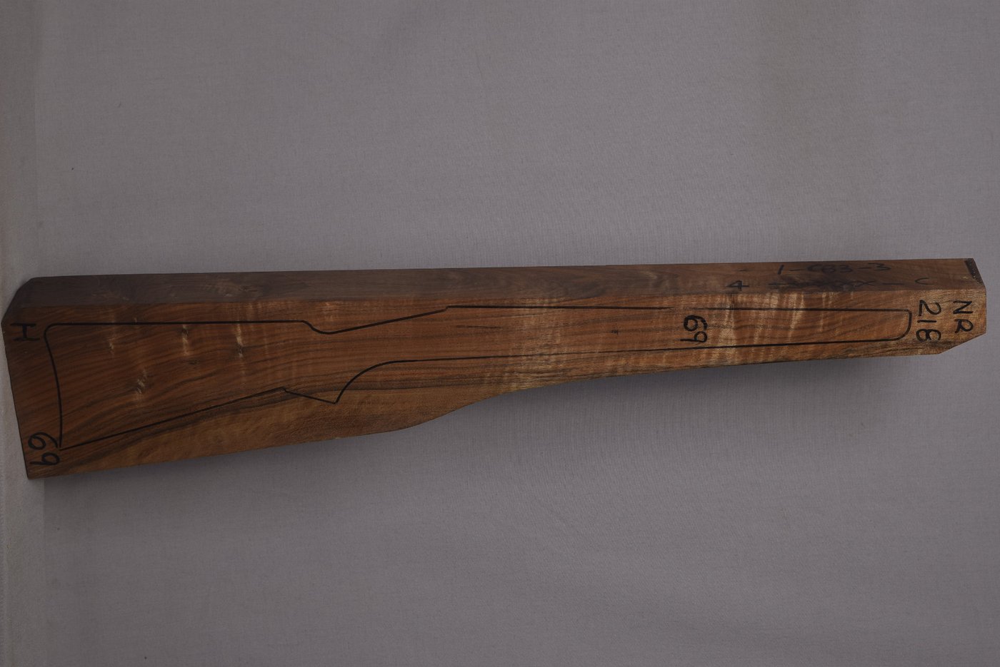 Right side of NR 218 stockwood blank