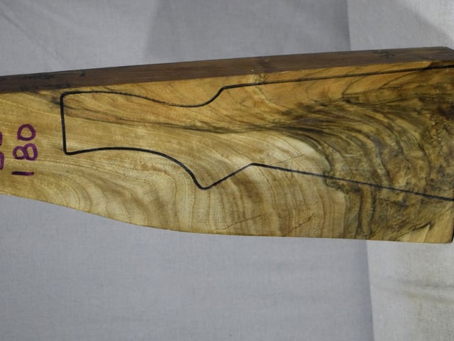 Left side of SS 180 stockwood blank