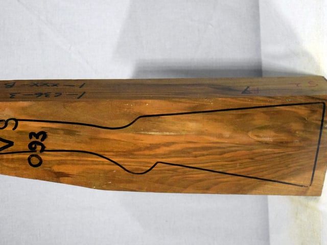 Left side of VS 093 stockwood blank