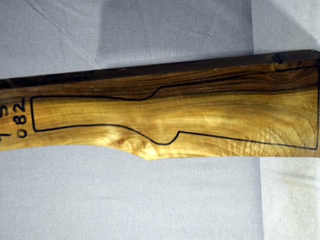 Left side of TS 082 stockwood blank