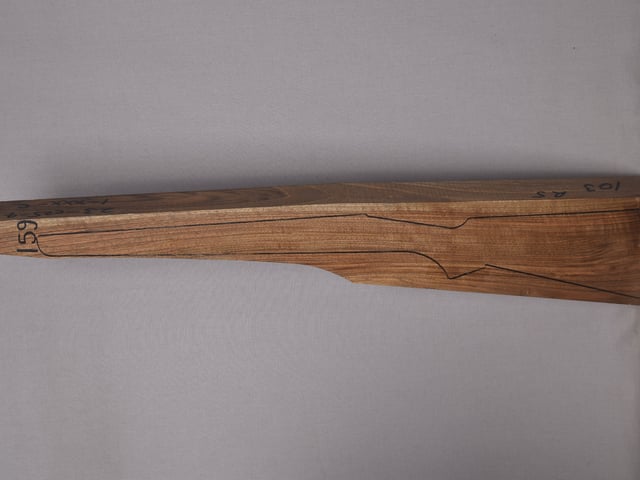 Left side of VR 159 stockwood blank