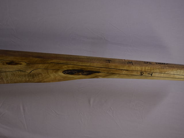 Right side of STDM 010 Target stockwood blank