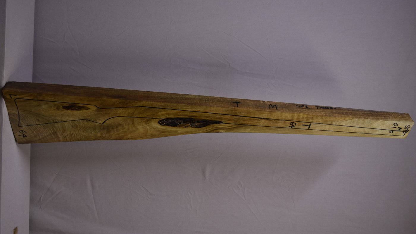 Right side of STDM 010 Target stockwood blank