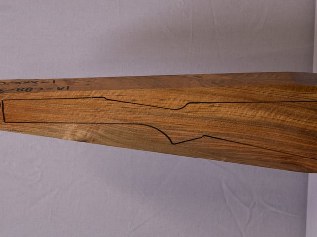 Left side of QTD 009 stockwood blank