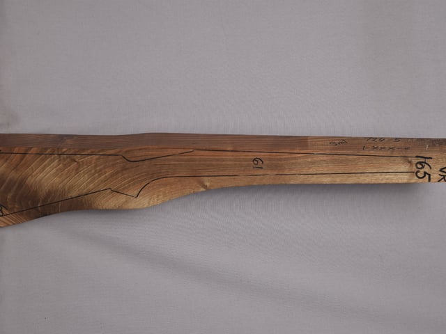 Right side of VR 165 stockwood blank