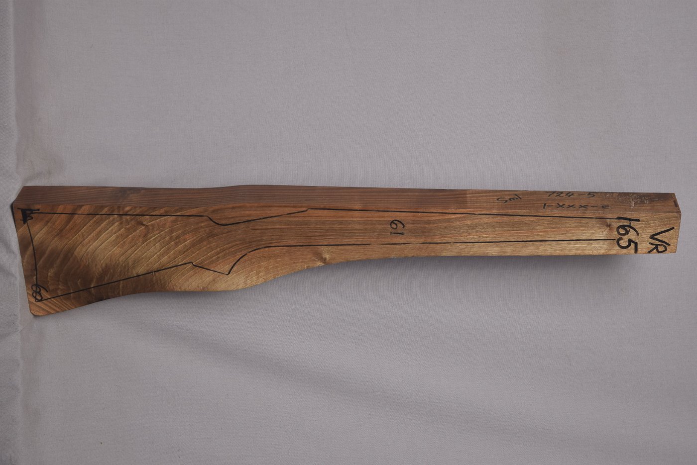 Right side of VR 165 stockwood blank