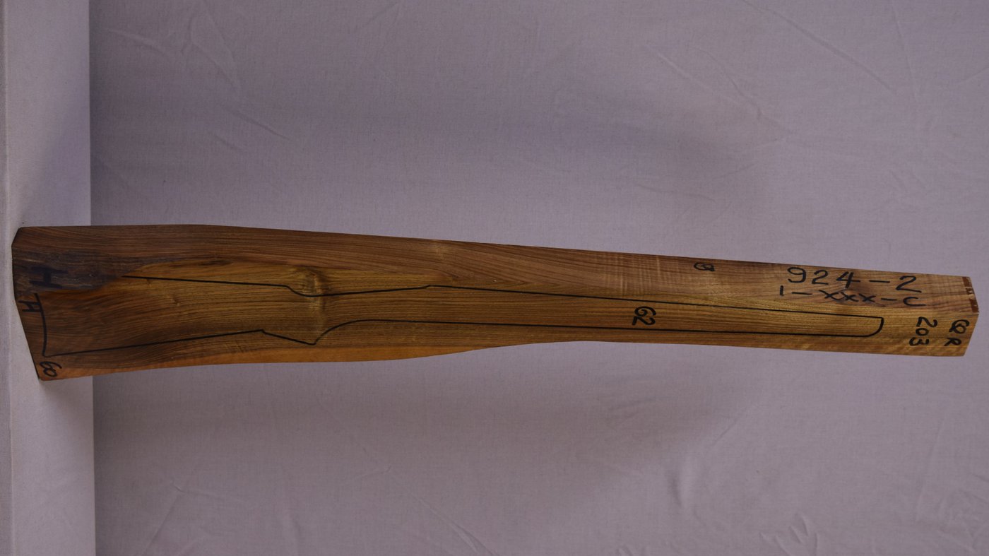 Right side of QR 203 stockwood blank
