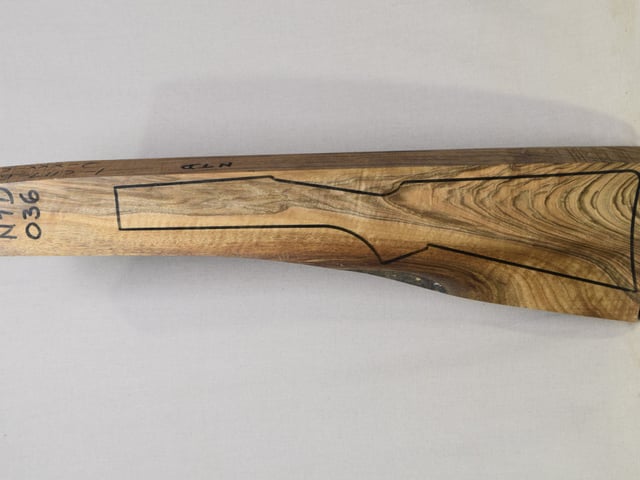 Left side of NTD 036 stockwood blank