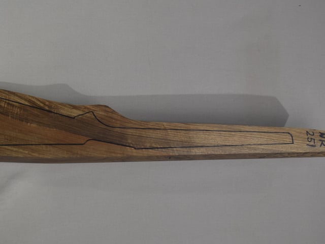 Left side of NR 251 stockwood blank