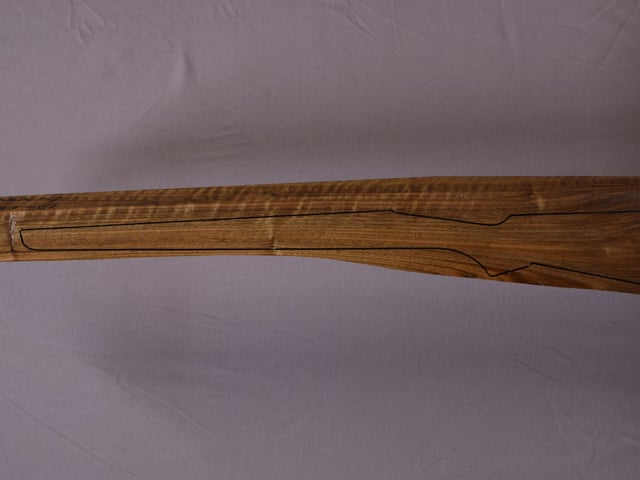 Left side of QR 184 stockwood blank