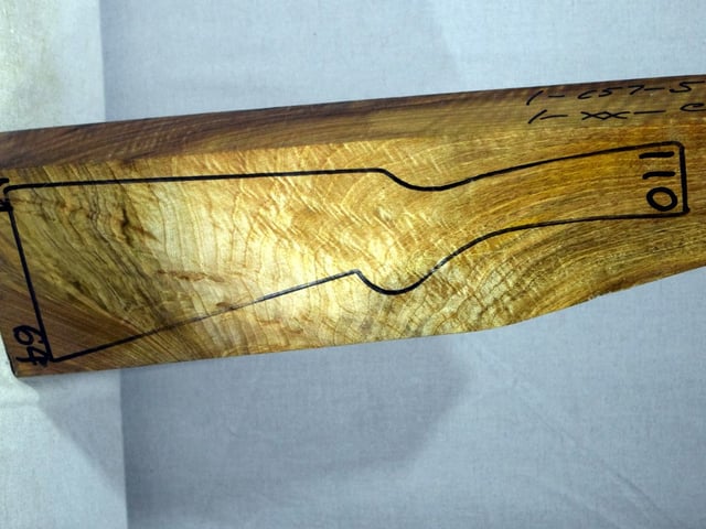 Right side of TS 110 stockwood blank