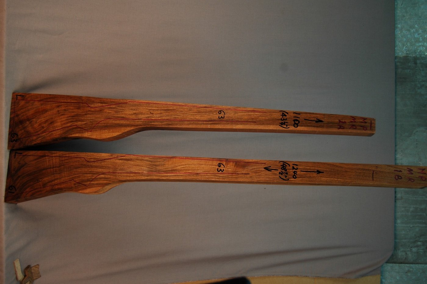 Right side of MPMR 1A & 1B stockwood blank