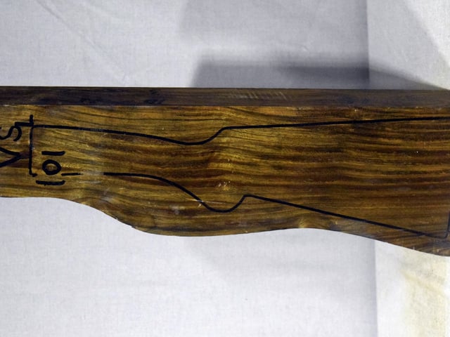 Left side of VS 101 stockwood blank