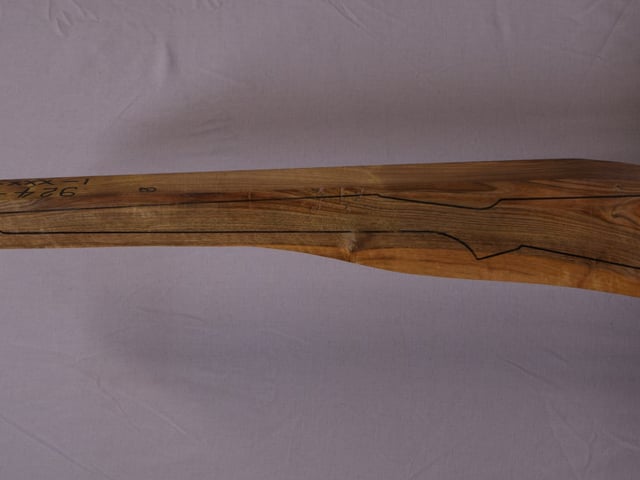 Left side of QR 203 stockwood blank