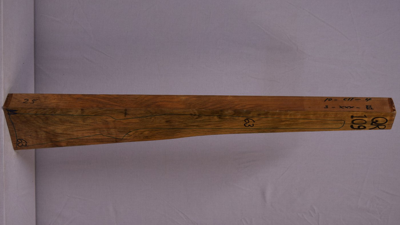 Right side of QR 109 stockwood blank