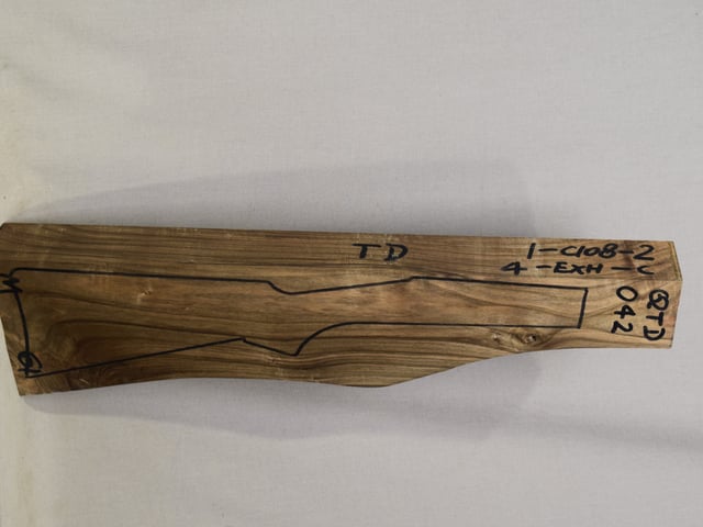 Right side of QTD 042 stockwood blank