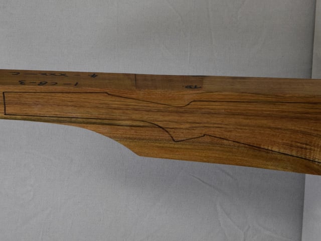 Left side of VTD 010 stockwood blank