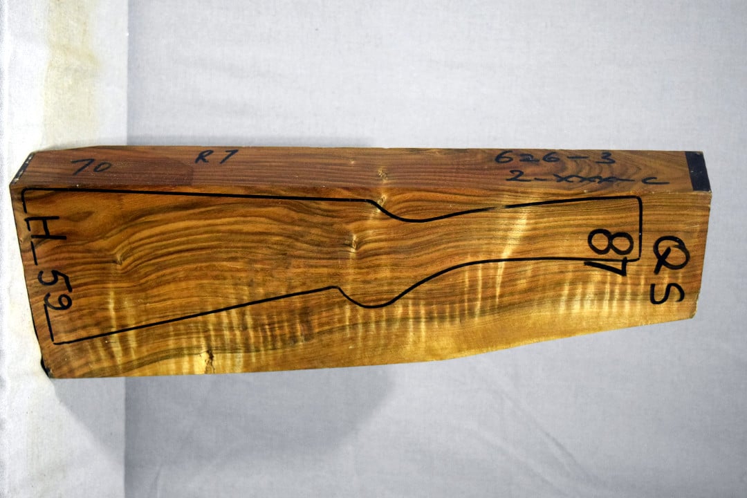 Right side of QS 087 stockwood blank