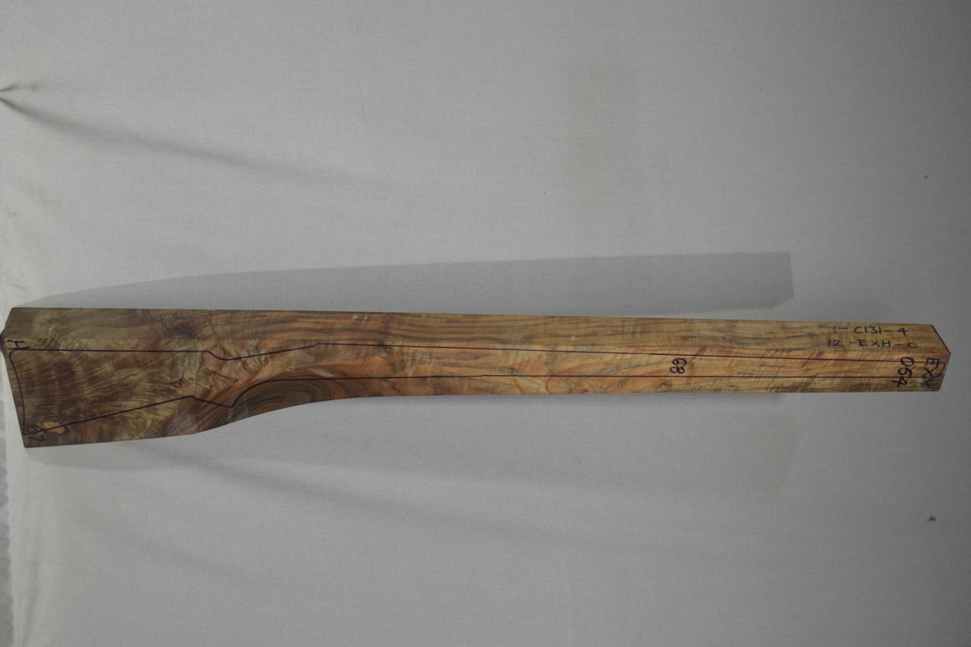 Right side of EXHM 054 stockwood blank