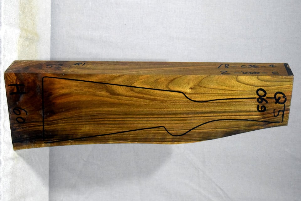 Right side of QS 069 stockwood blank