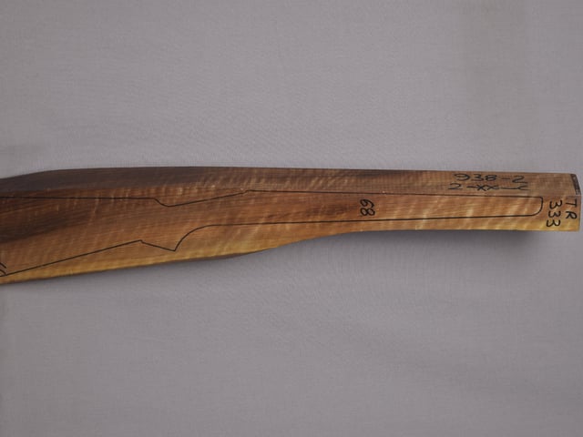Right side of TR 333 stockwood blank